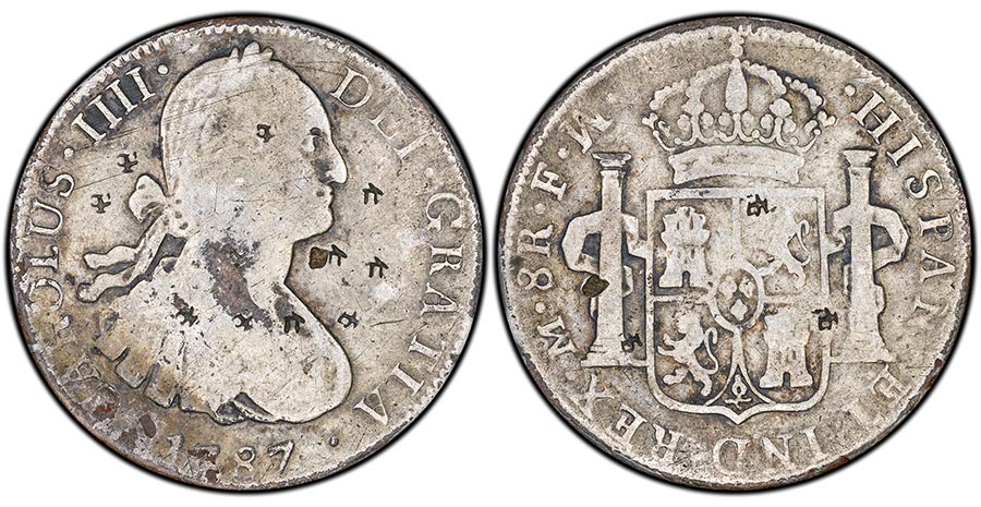 "1787"-Mo FM Mexico 8 Reales "CAROLUS IIII" type