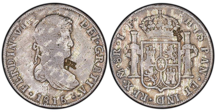 "1815"-Mo JF Mexico 8 Reales Ferdinand VII type