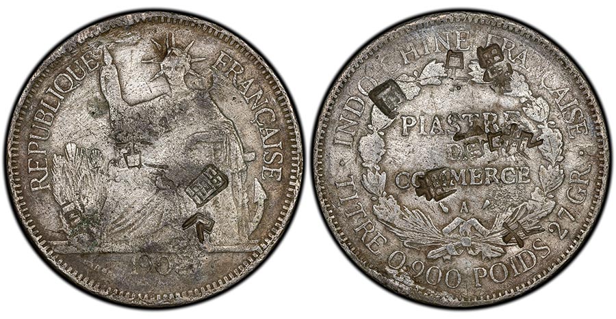 190X French Indo-China Piastre
