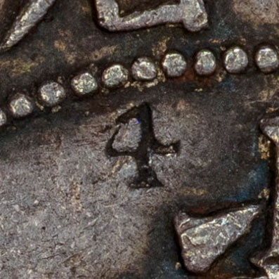 Unknown chopmark, similar shape to number 4
