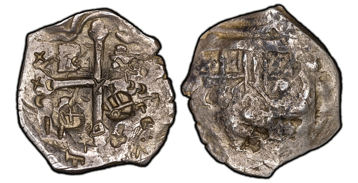 1621-1635 Mexico 1 Real cob Philip IV type