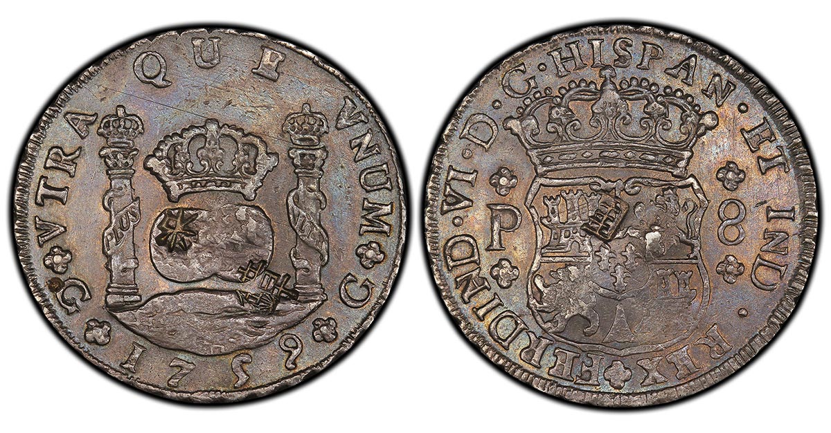 1759-G P Guatemala 8 Reales Ferdinand VI type