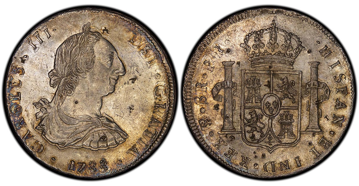 1788-PTS PR Bolivia 8 Reales Carlos III portrait type