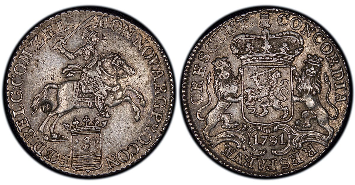 1791 Netherland Ducaton "Silver Rider" Zeeland Province