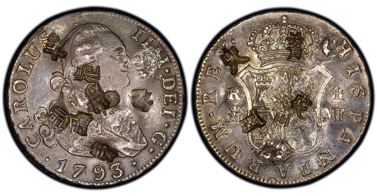 1793-M MF Spain 4 Reales Carlos IIII type