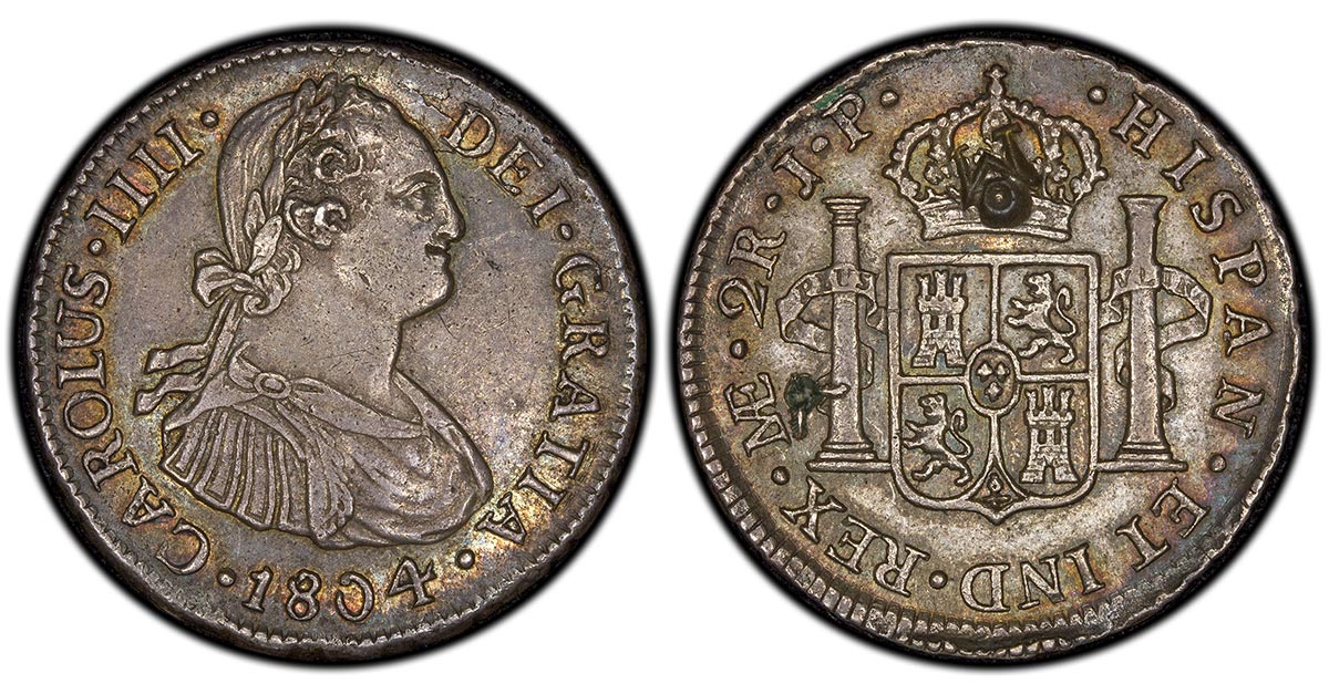 1804-L JP Peru 2 Reales Carlos IIII type