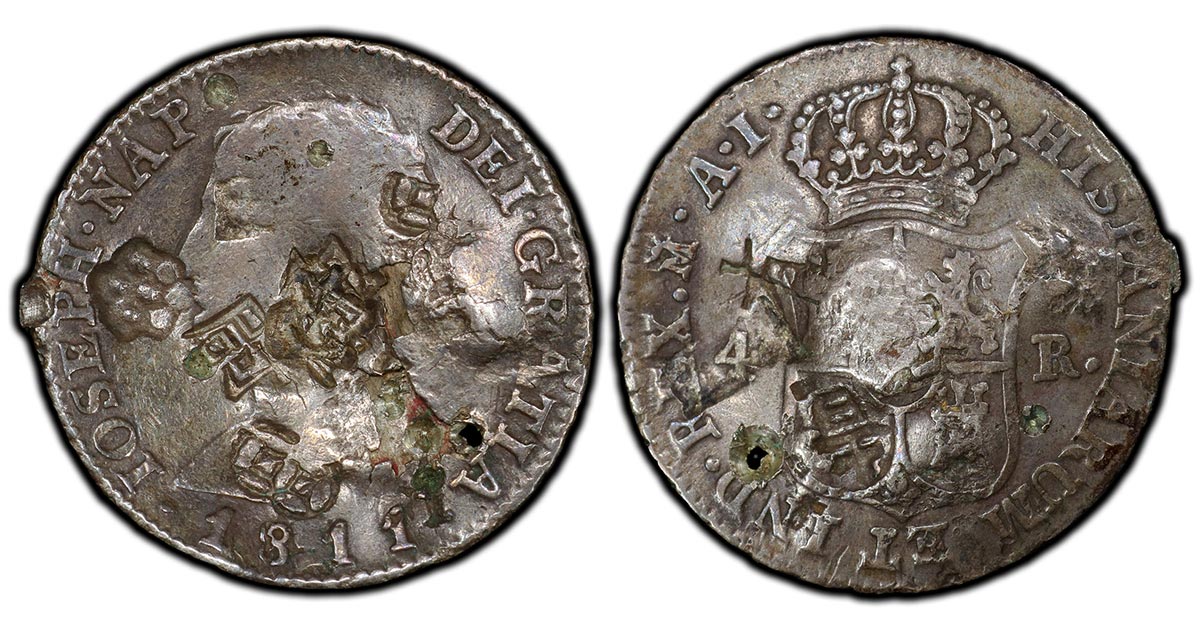 1811-M AI Spain 4 Reales with bust of Joseph Napoleon