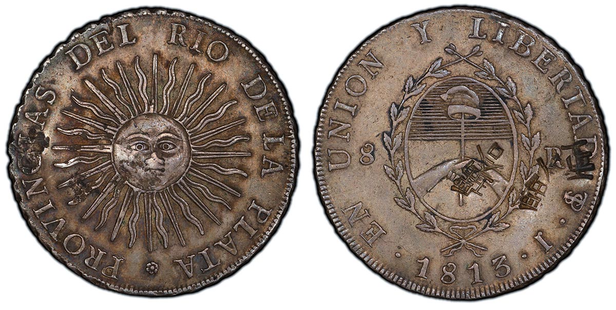 1813-PTS J Argentina Rio De La Plata 8 Reales (Ex. Revd. Charles Campbell)