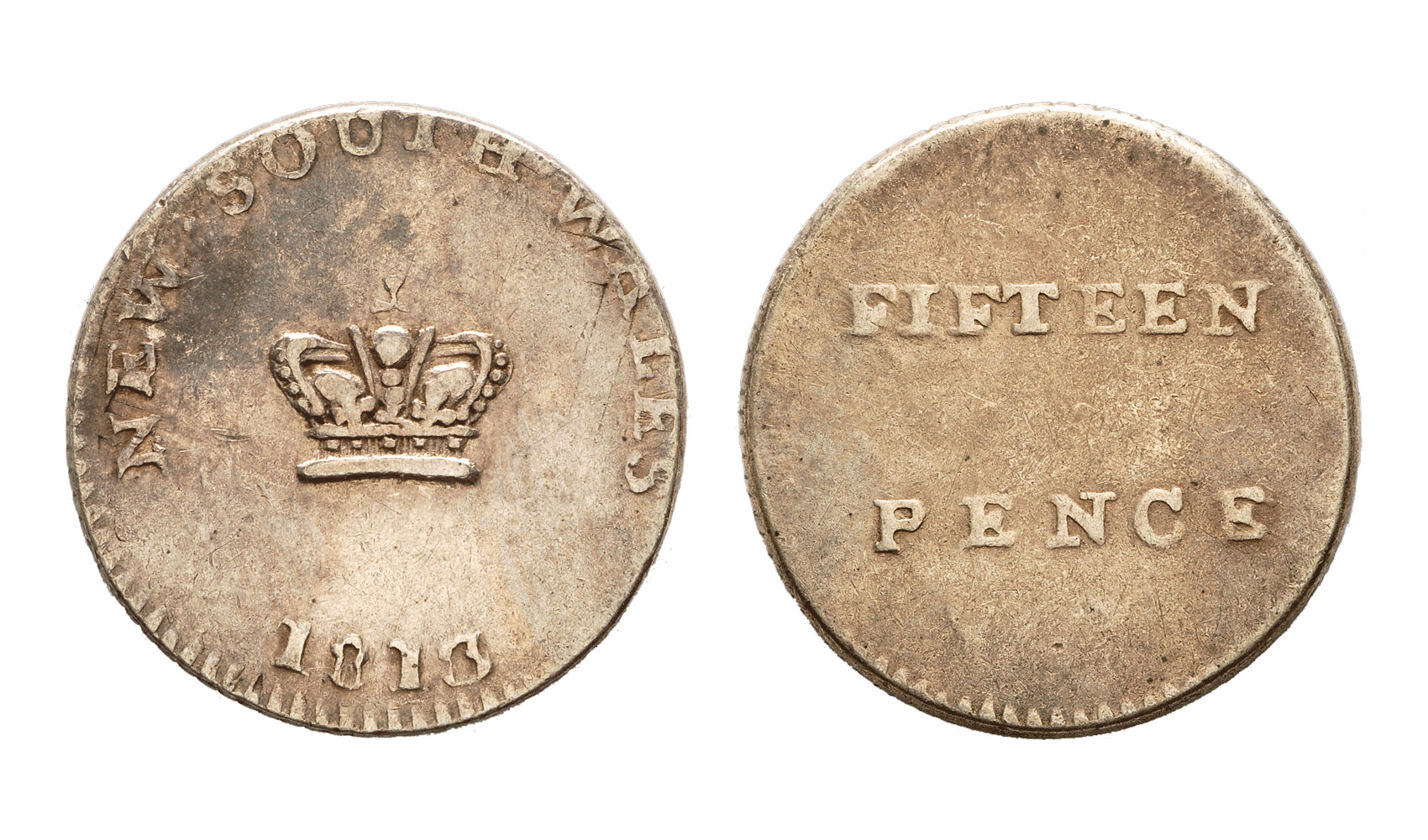 1813 New South Wales 15 Pence / Dump