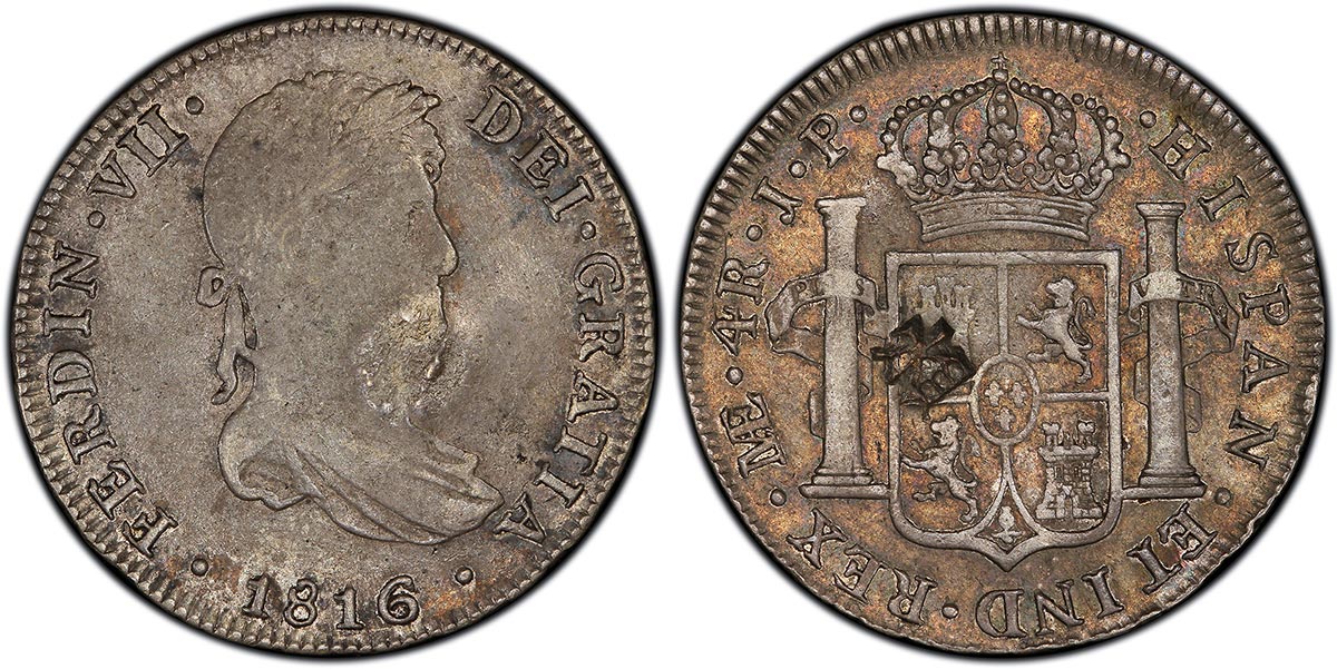 1816-L JP Peru 4 Reales Ferdinand VII draped bust type (Ex. Kendall)