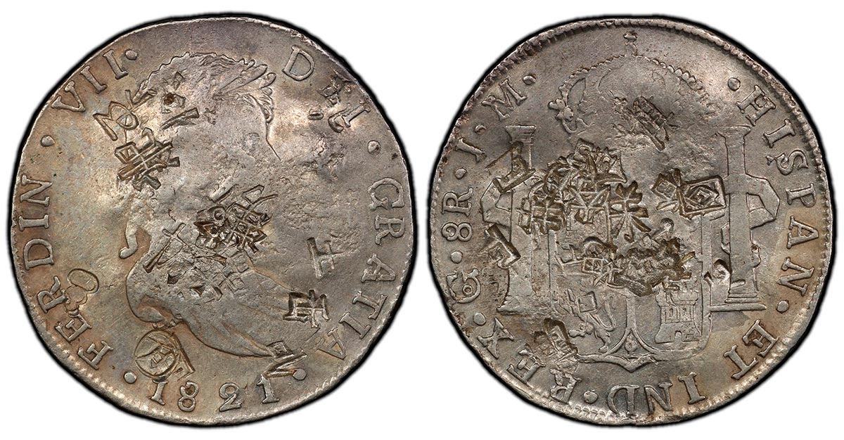 1821-Go JM Guanajuato, Mexico War for Independence 8 Reales (Ex. Bowman)