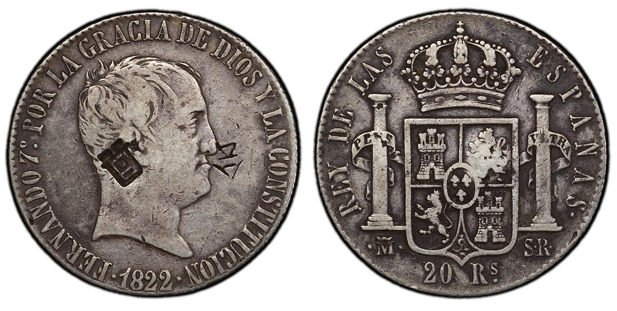 1822-M SR Fernando 7 Spain 20 Reales