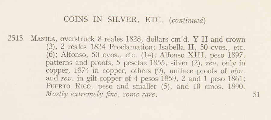 Palace sale lot 2515, February 1954