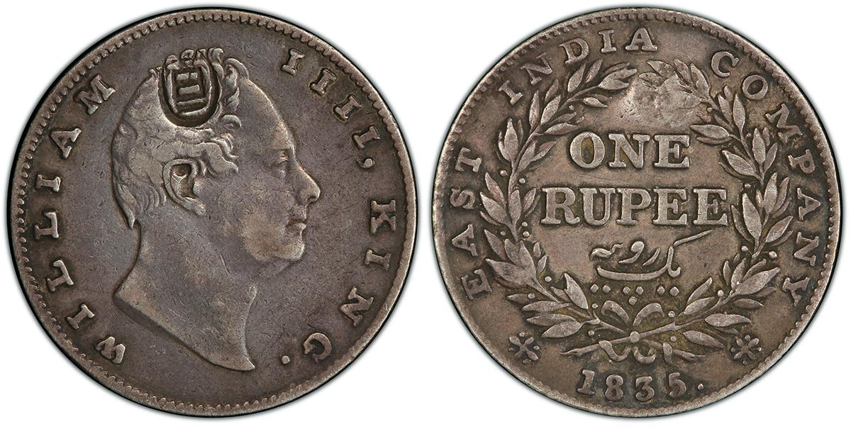 1835 British East India Company Rupee, King William IIII