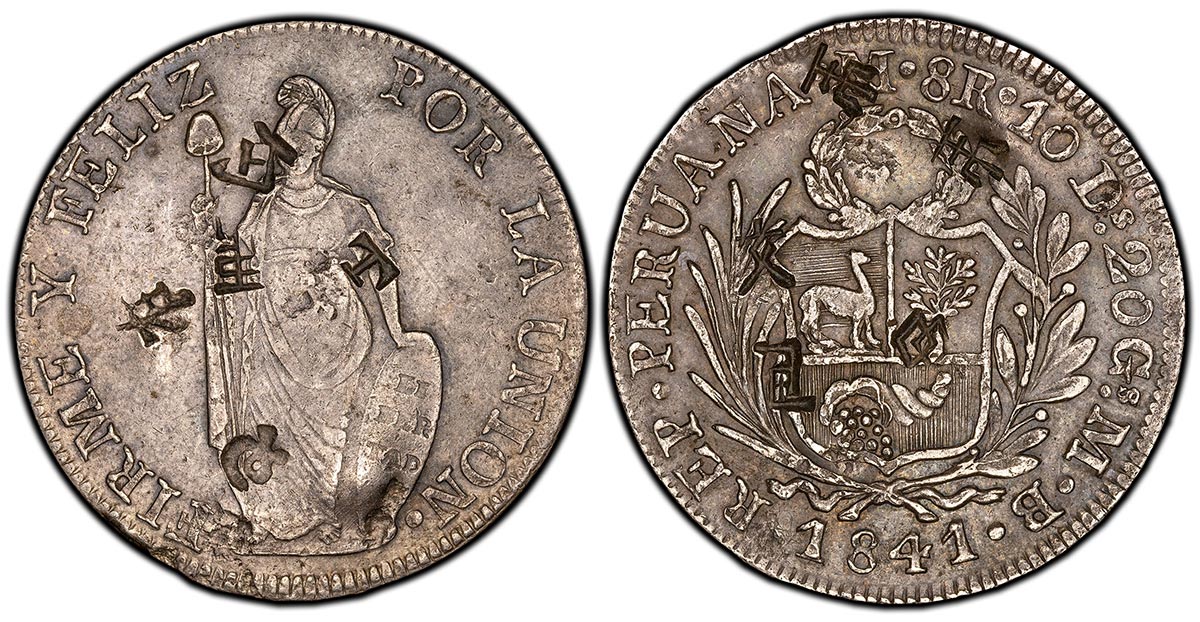 1841-L MB Peru 8 Reales - Rep. Peruana type