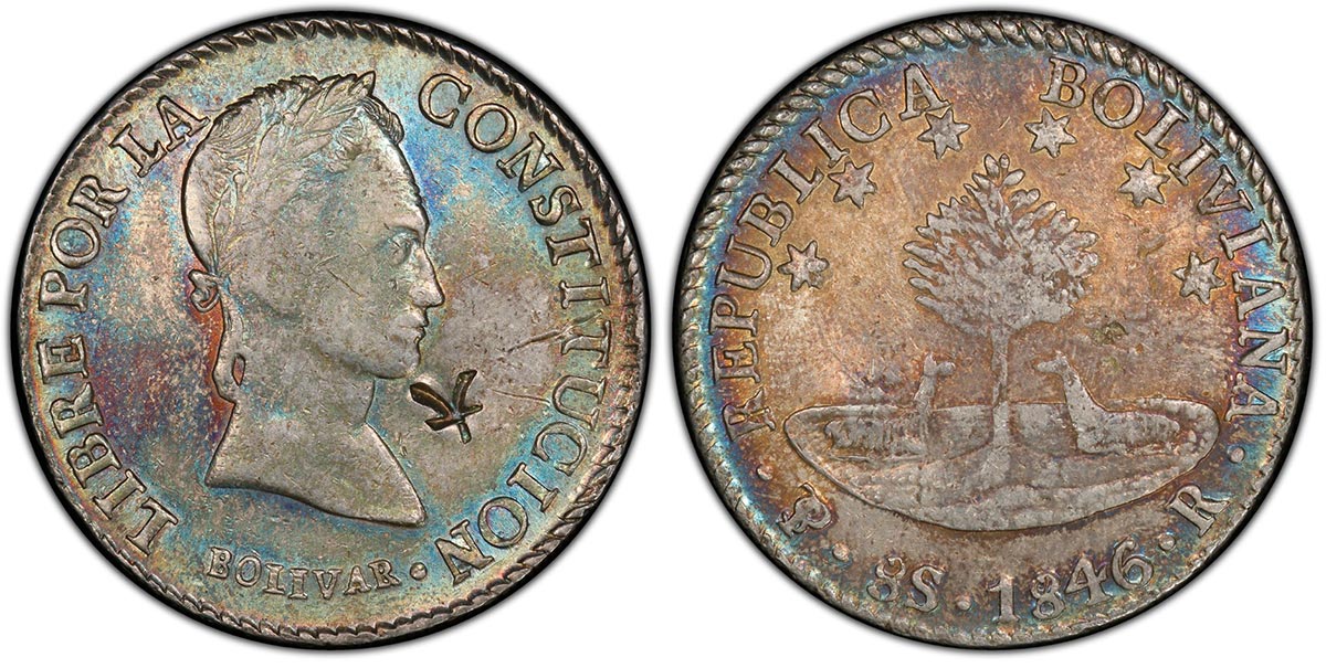 1846/5-PTS R Bolivia 8 Soles