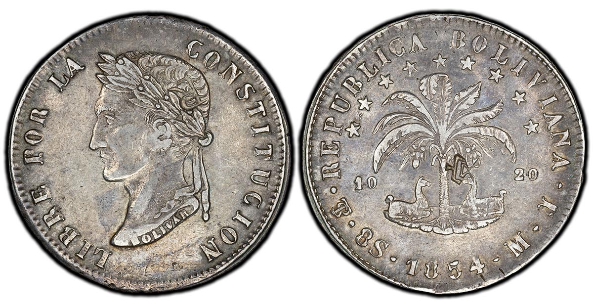 1854-PTS MJ Bolivia 8 Soles