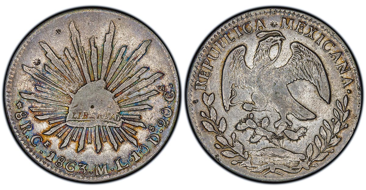 1863 Real de Catorce Mexican 8 Reales