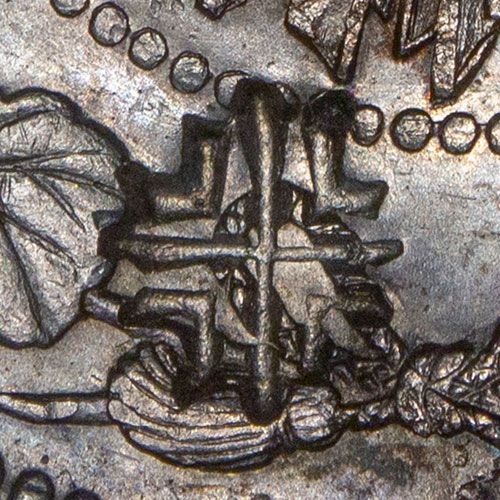 Symbol chopmark often seen on coins