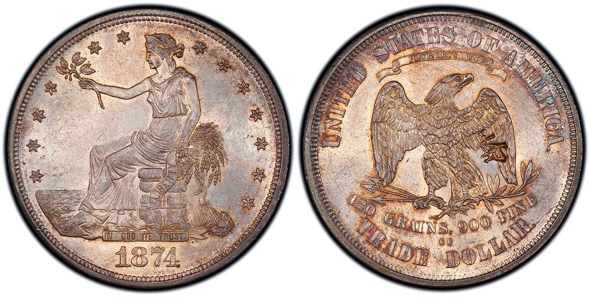 1874-CC United States Trade Dollar