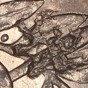 Rough, undecipherable chopmark