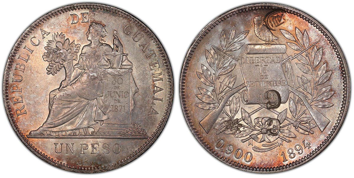 1894 Guatemala Peso (Ex. Rose / Gullberg)