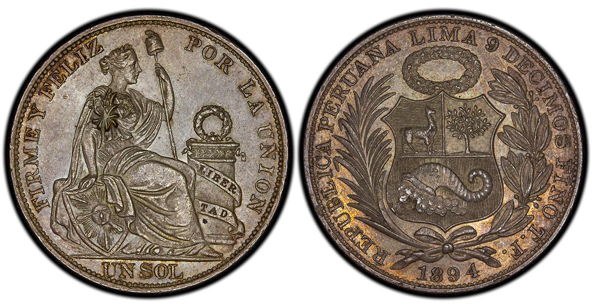 1894 Peru Un Sol (later series)