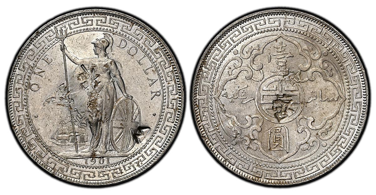 1901-C British Trade Dollar, Calcutta Mint