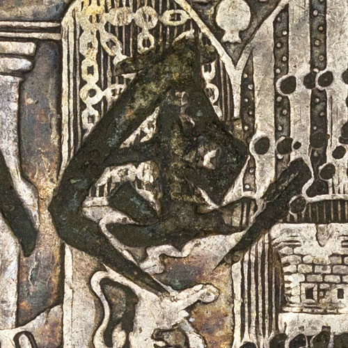 Similar to 金 - jīn - gold, metal, money