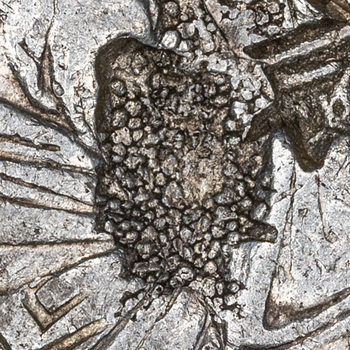 Chopmark made with rusted punch