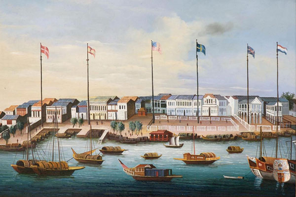Canton factories on the Pearl River