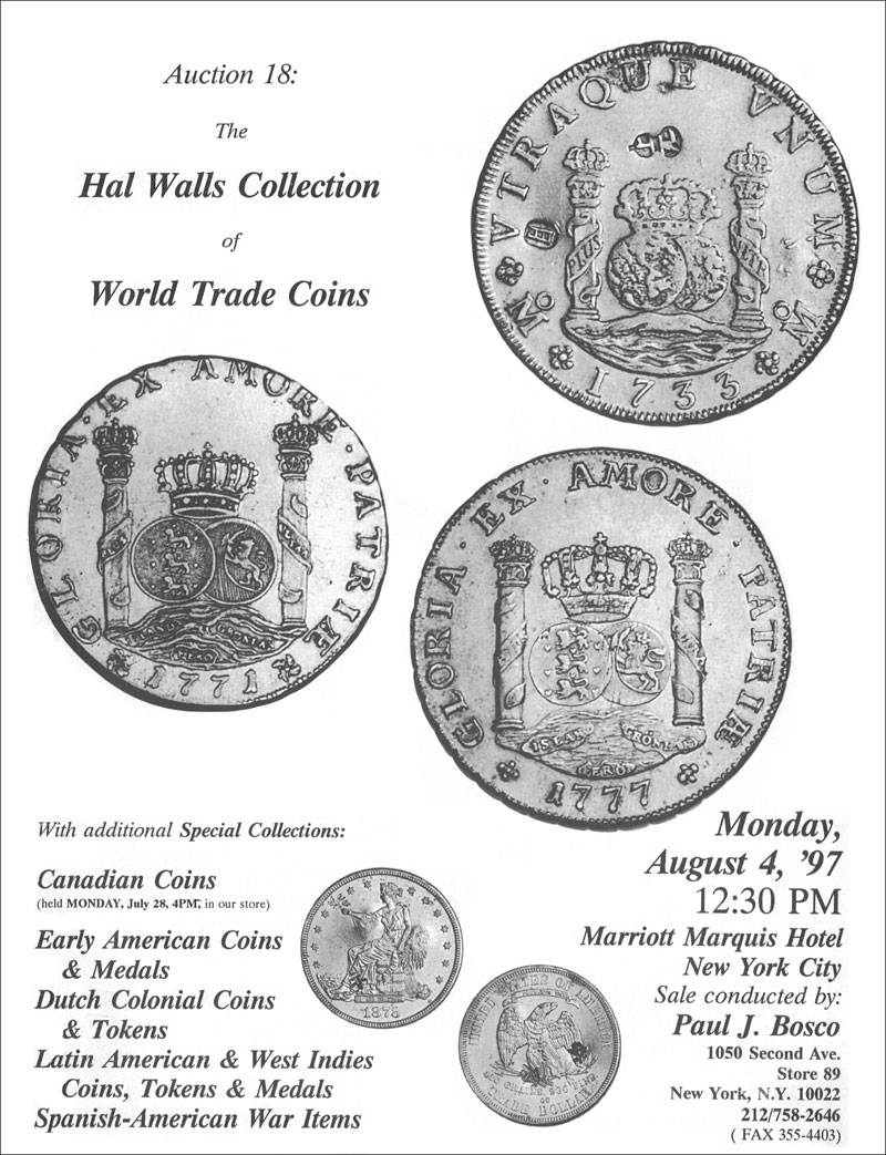 The Hal Walls Collection of World Trade Coins