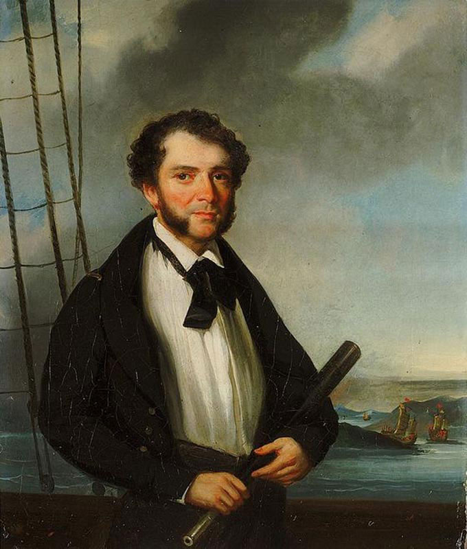 An unknown merchant Naval Captain, 1830–1835, attributed to George Chinnery