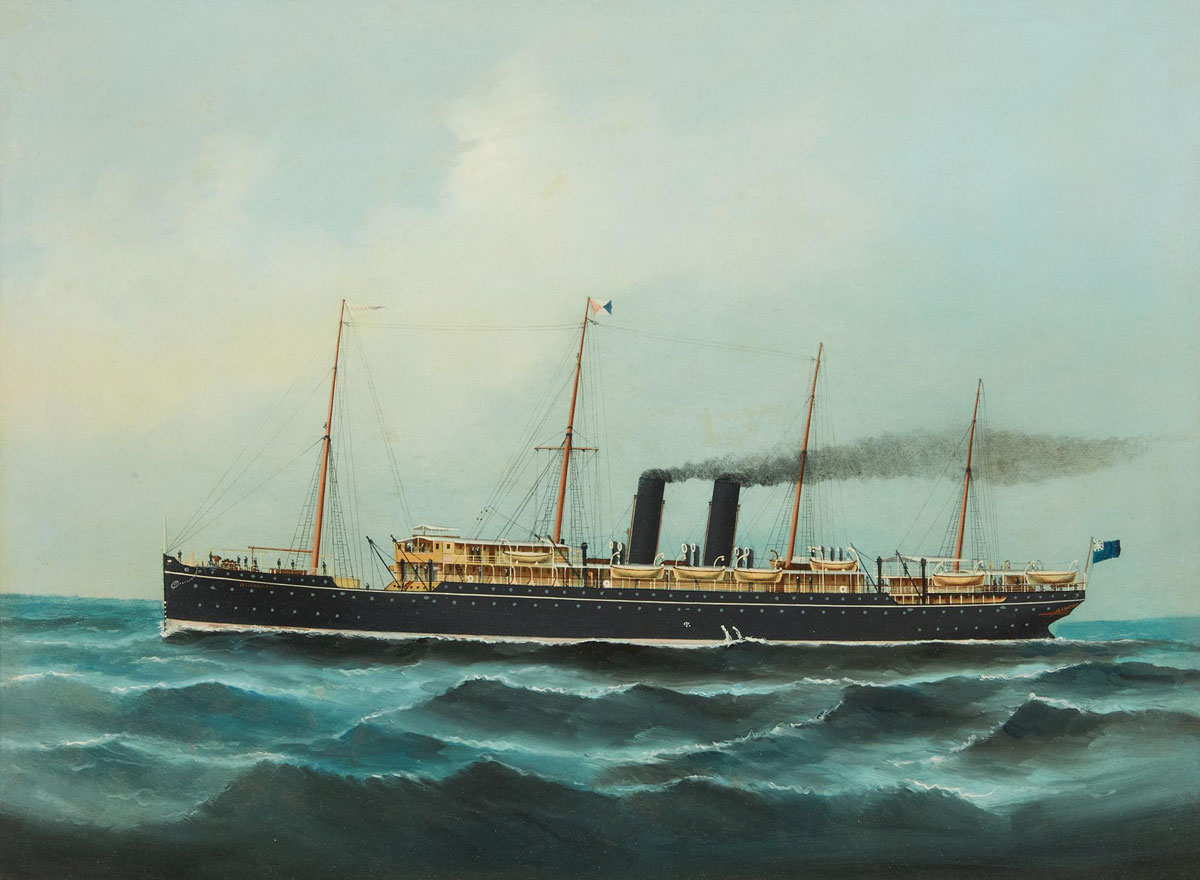 The steamship SS Himalaya, Chinese School, second half of 19th century